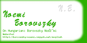 noemi borovszky business card